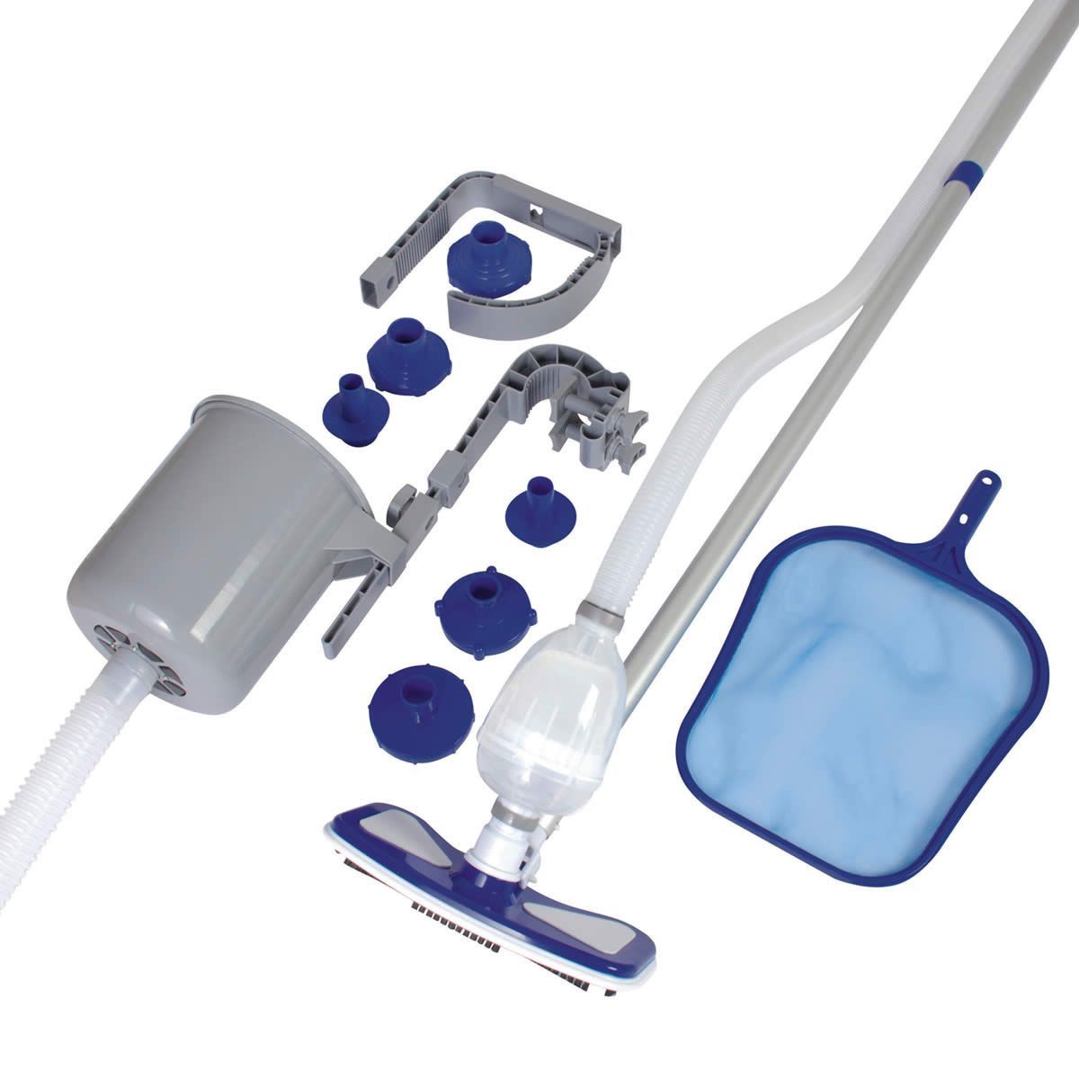 Bestway Swimming Pool Deluxe Maintenance Kit with Skimmer Box & Pool Vacuum