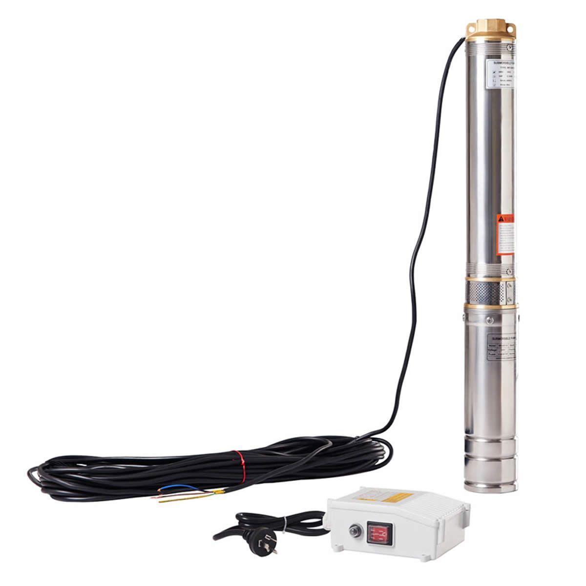 1.5HP Submersible Bore Water Pump Deep Well Irrigation Stainless Steel 240V