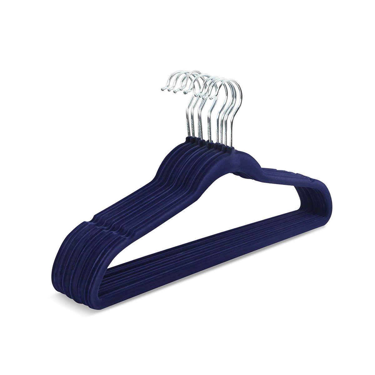 Set of 50 Slim Navy Velvet Hangers Crazy Sales