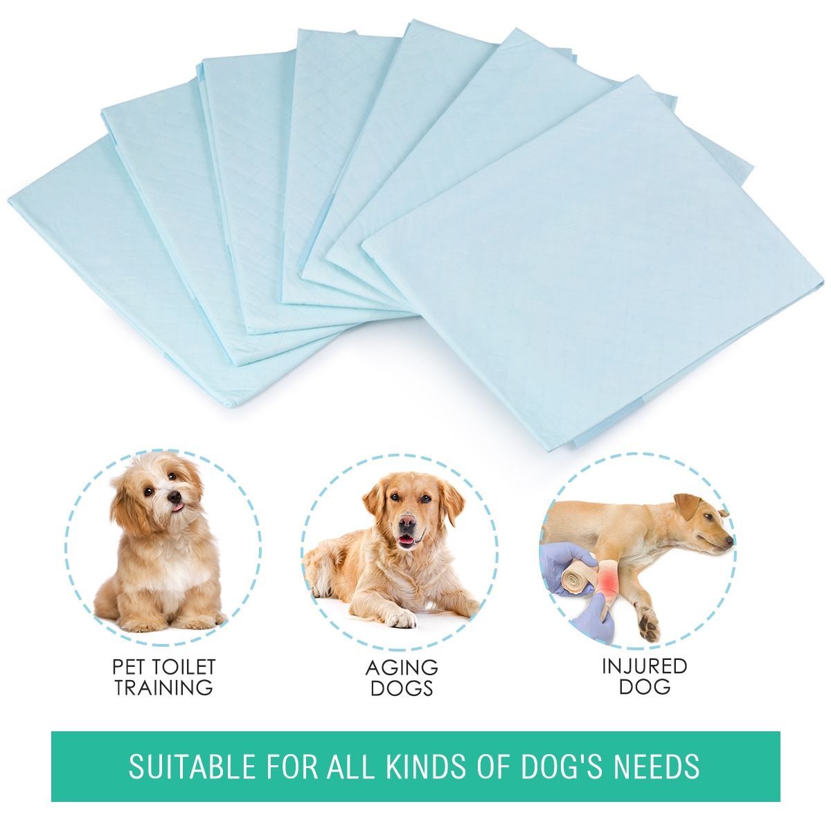 Absorbent Potty Training Pads for Pets of all Ages x8 Crazy Sales