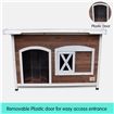 XXL Flat Roof Wooden Dog House Kennel