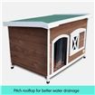 XXL Flat Roof Wooden Dog House Kennel