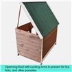 XXL Flat Roof Wooden Dog House Kennel