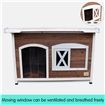 XXL Flat Roof Wooden Dog House Kennel