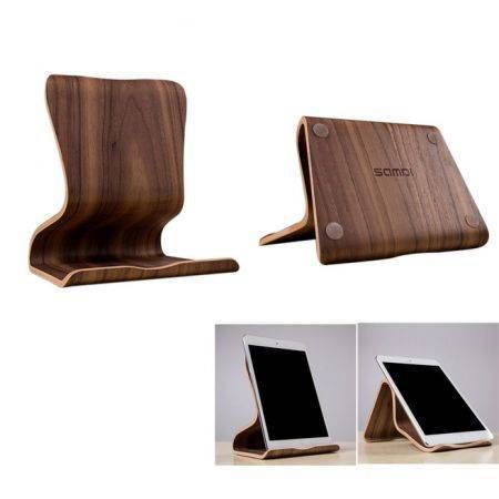 Solid Wooden Stand Mount Holder Dark Brown For iPad 2 3 4 iPad Air Tablet PC