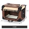 Dog Crate Soft Cat Carrier Portable Pet Travel Cage Foldable Kennel Medium Brown