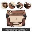 Dog Crate Soft Cat Carrier Portable Pet Travel Cage Foldable Kennel Medium Brown