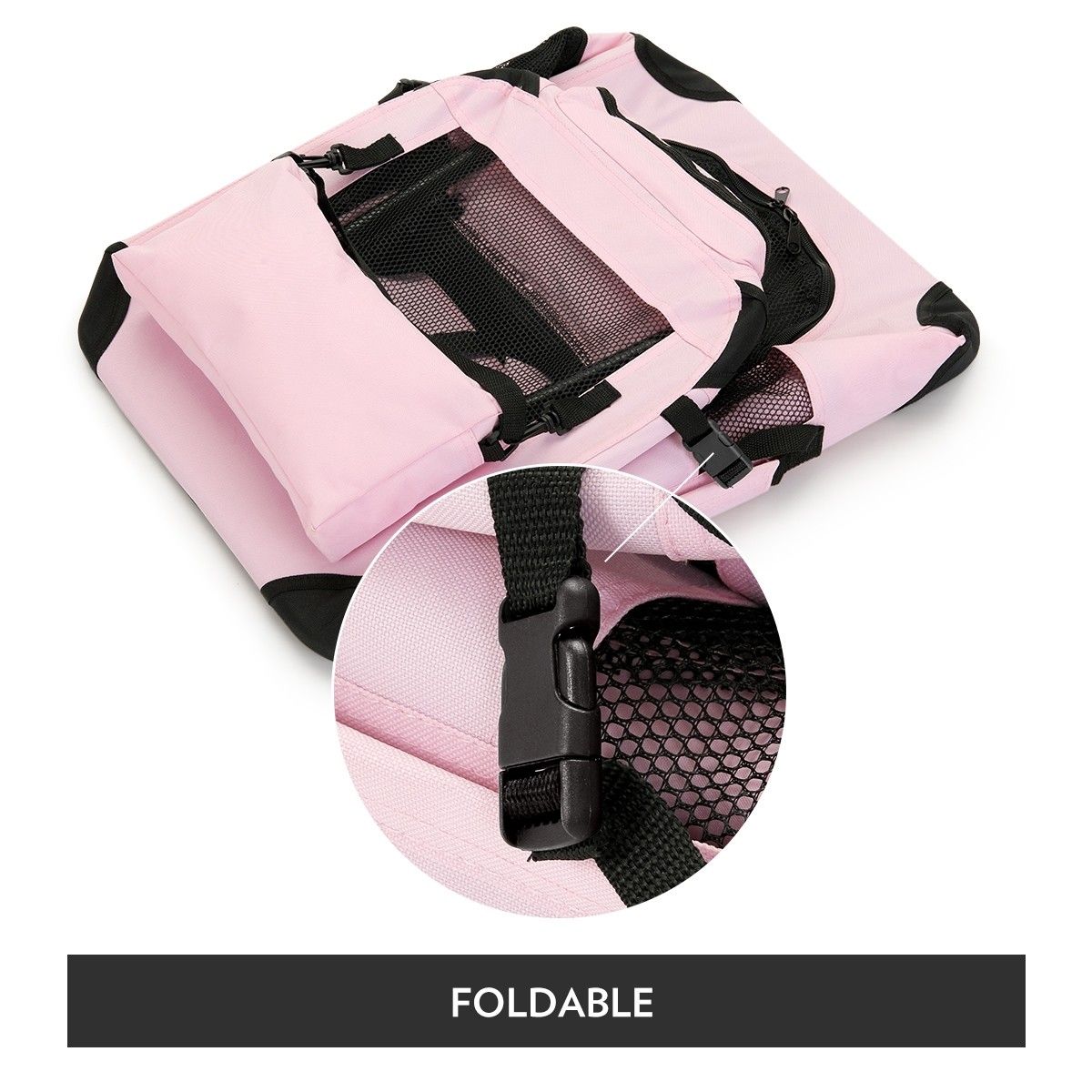 Portable Foldable Soft Dog CrateMediumPink Crazy Sales