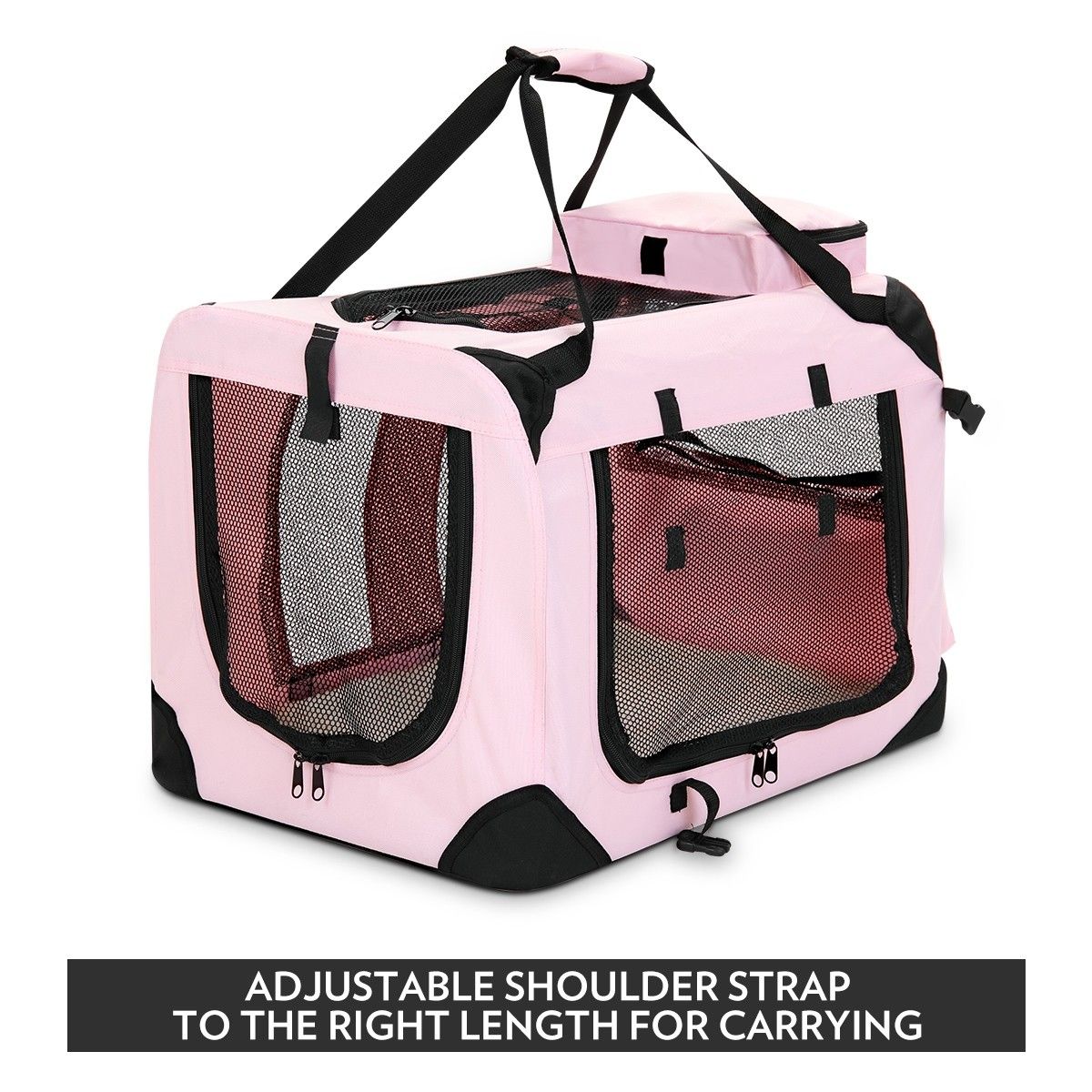 Portable Foldable Soft Dog CrateMediumPink Crazy Sales