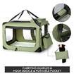 Dog Crate Carrier Pet Cat Soft Travel Kennel Foldable Portable Cage 3XL Army Green