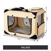 Dog Crate Pet Cat Carrier Foldable Travel Kennel Soft Portable Cage XXL Beige