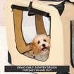 Dog Crate Pet Cat Carrier Foldable Travel Kennel Soft Portable Cage XXL Beige