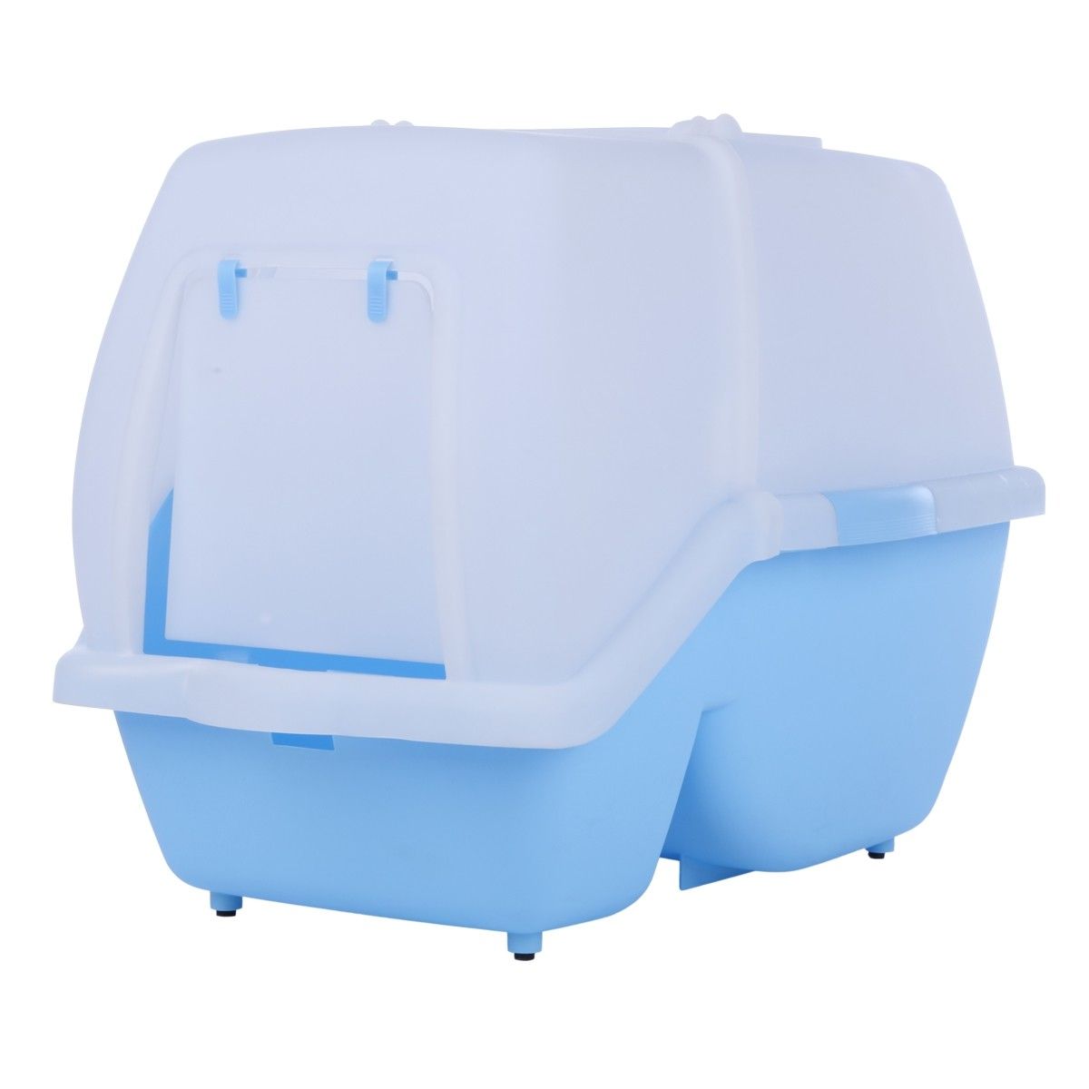 2 in 1 Large Hooded Cat Litter Tray with Flap Door Crazy Sales