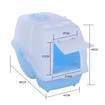 2 in 1 Large Hooded Cat Litter Tray Box Enclosed Kitty Toilet with Flap Door