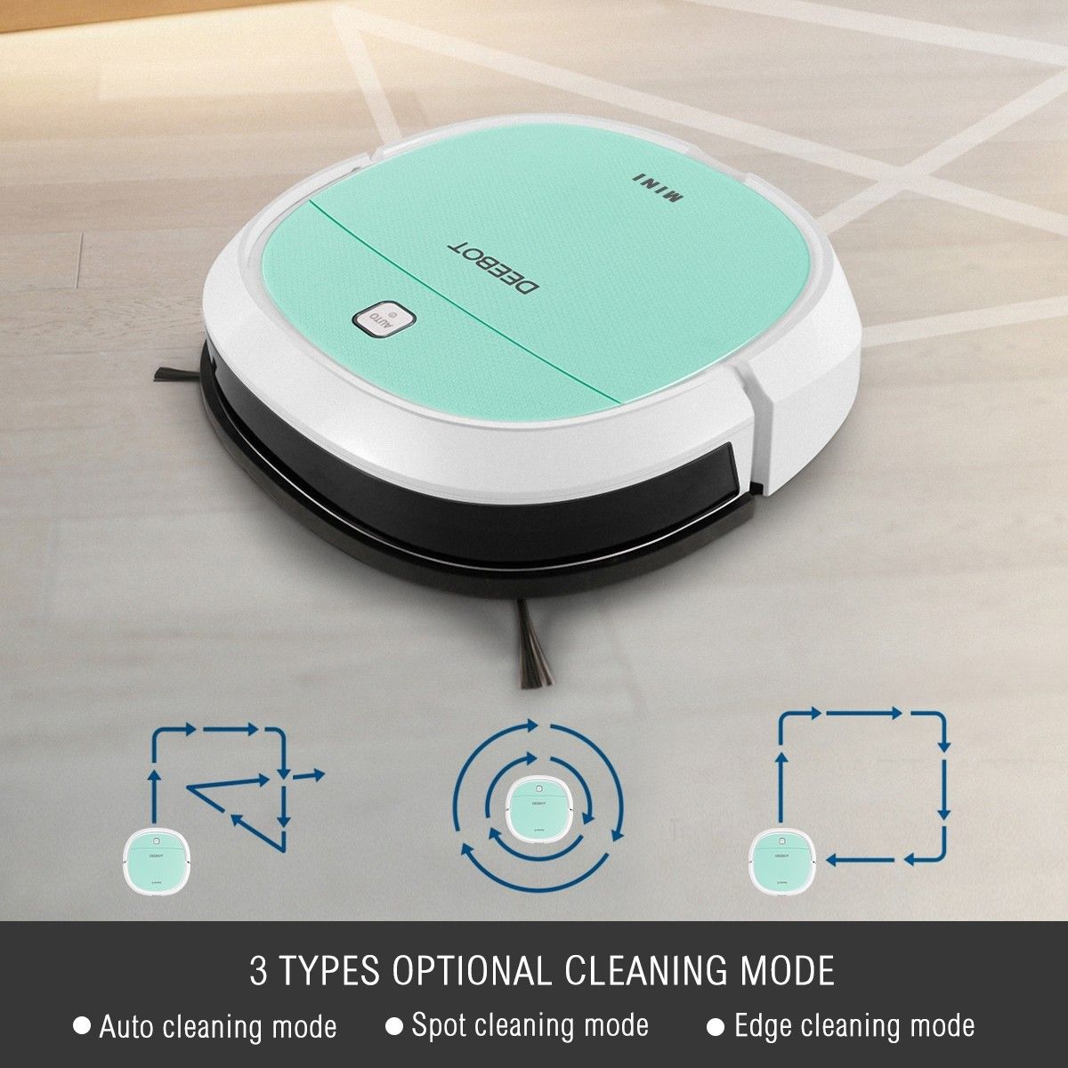 MINI 8 IN 1 Smart Motion DEEBOT Robot Vacuum Cleaner Crazy Sales