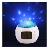 Electric LCD Alarm Clock Time LED Flash Music Projection Night Light