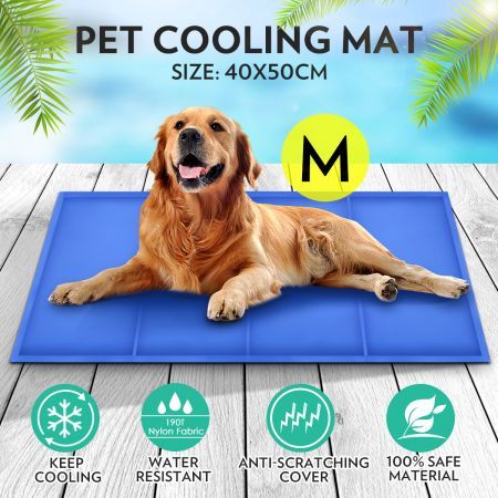 Pet Dog Cool Pad Self Cooling Gel Mat Non Toxic Bed Cushion Medium