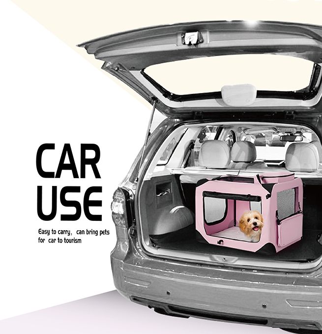 Portable Foldable Soft Dog CrateMediumPink Crazy Sales