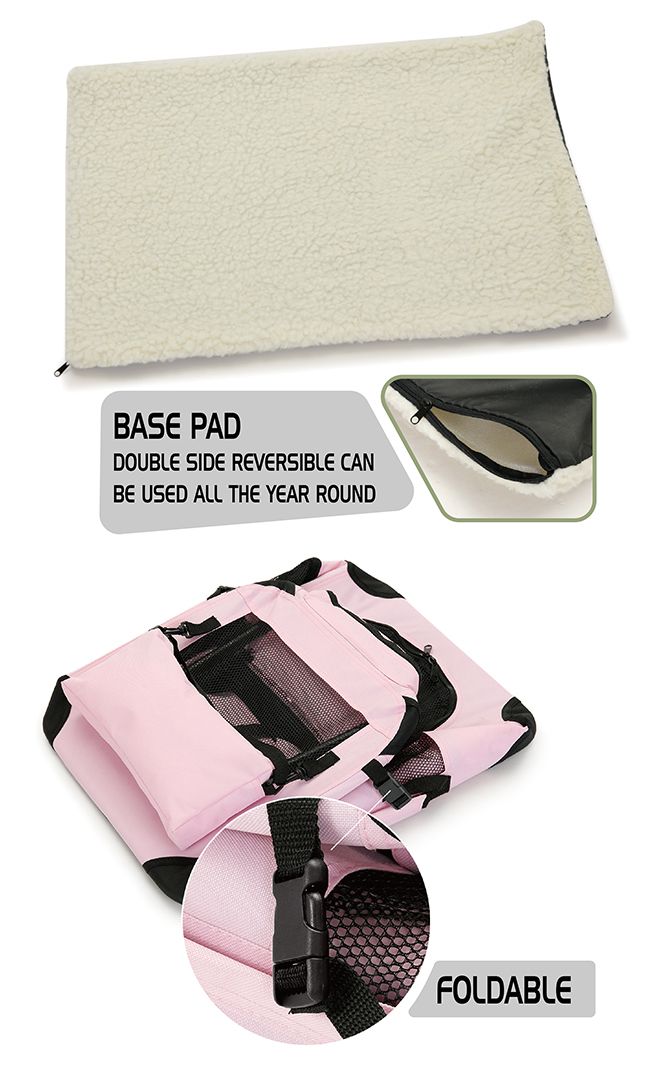 Portable Foldable Soft Dog CrateMediumPink Crazy Sales