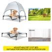 Pet Puppy Dog Bed Raised Trampoline Hammock Cot Sleeping Camping with Canopy Large