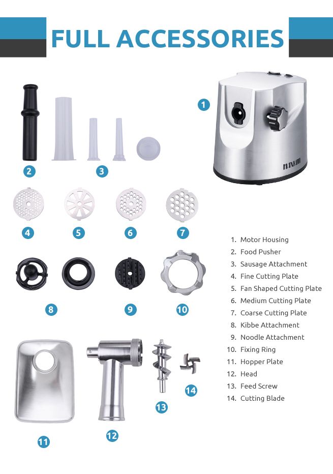 Low Noise Electric Meat Grinder with Stainless Steel Blades Crazy Sales