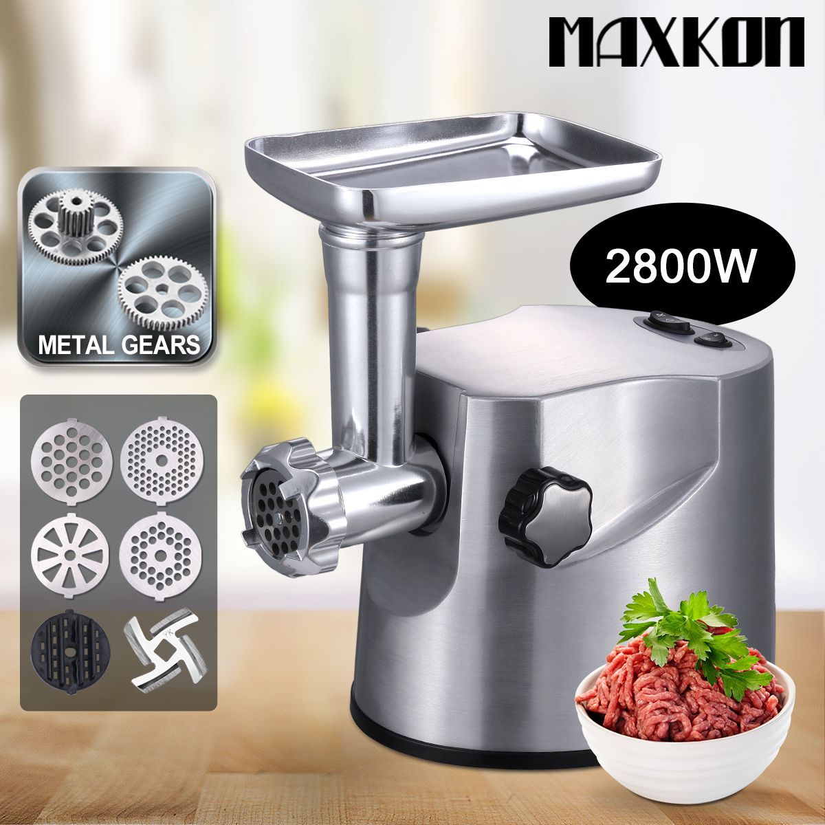 Low Noise Electric Meat Grinder with Stainless Steel Blades