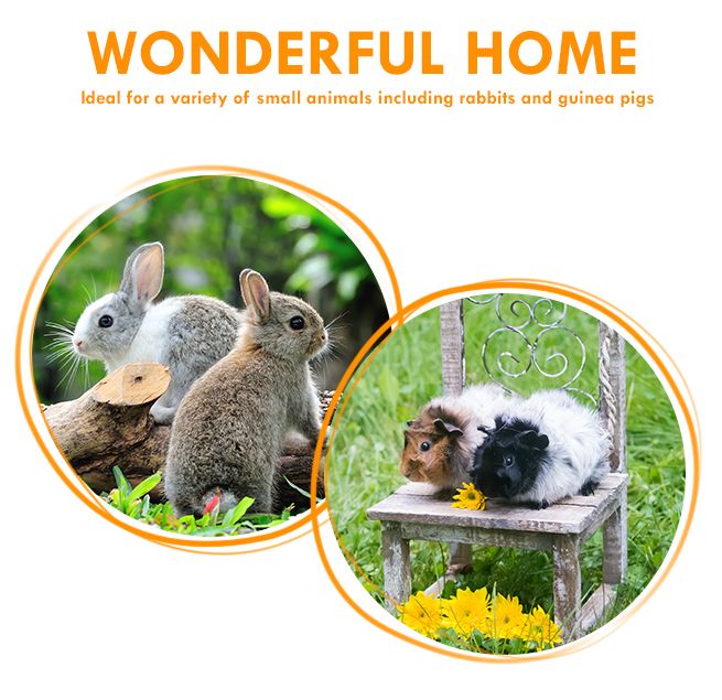 100cm Pet Mobile Safety Pen House Metal Cage W Stand and Water Bottle