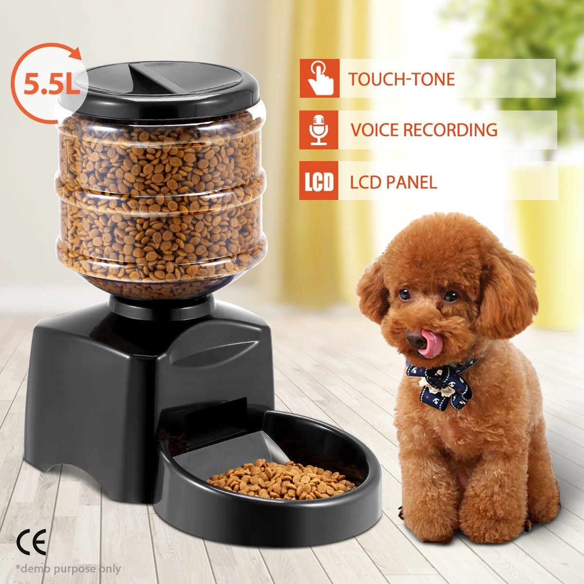 5.5L Programmable Automatic Pet Dog Cat Feeder Crazy Sales