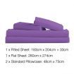 4 Piece Microfibre Sheet Set King - Purple