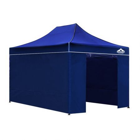 Instahut 3x4.5 Pop Up Gazebo Hut with Sandbags - Blue