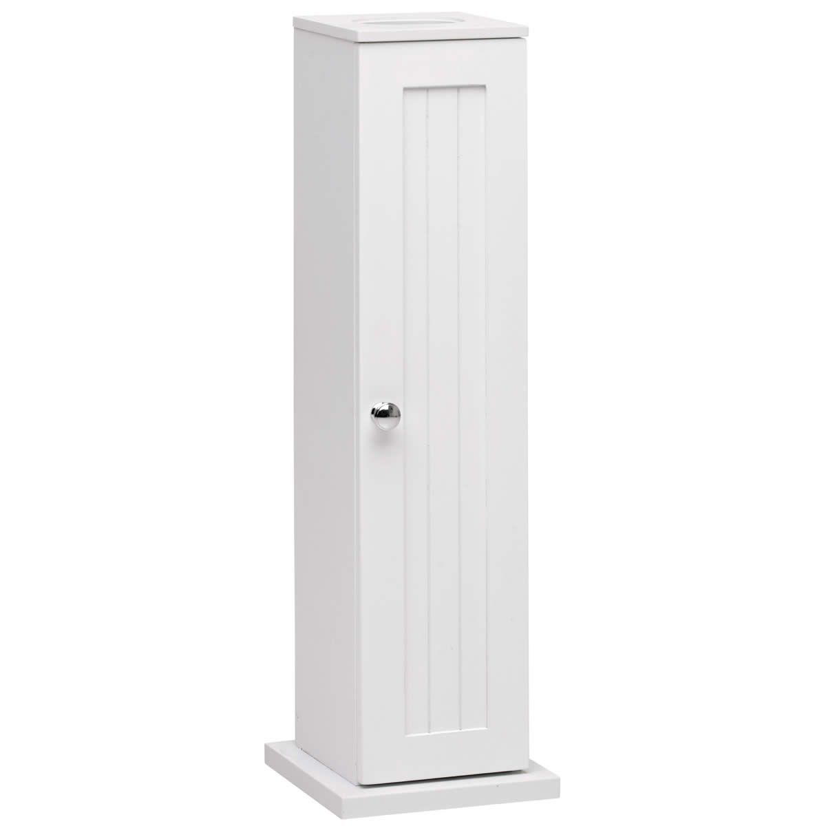 Grace Free Standing Bathroom Storage Unit Toilet Roll Cupboard White