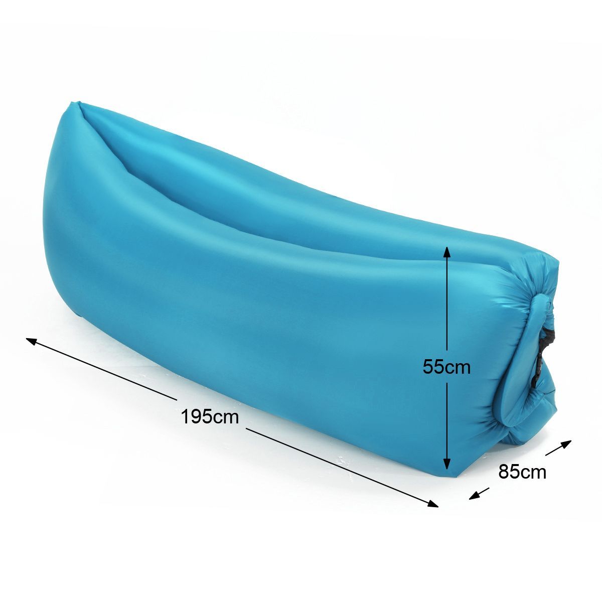 GL 2nd Fast Inflatable Hangout Air Camping BedBanana ShapeBlue