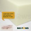 Big Paws 15cm Thick Extra Large 100% Memory Foam Dog Bed Orthopedic Pet Kennel Cushion - Beige