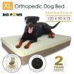 Big Paws 15cm Thick Extra Large 100% Memory Foam Dog Bed Orthopedic Pet Kennel Cushion - Beige