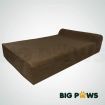 Big Paws Cool Gel Memory Foam Dog Bed Large Orthopedic Dog Bed Cushion with Bolster - Brown