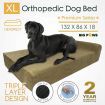 Big Paws Memory Foam Extra Large Dog Bed Orthopedic Dog Beds Cushion Bolster - Beige