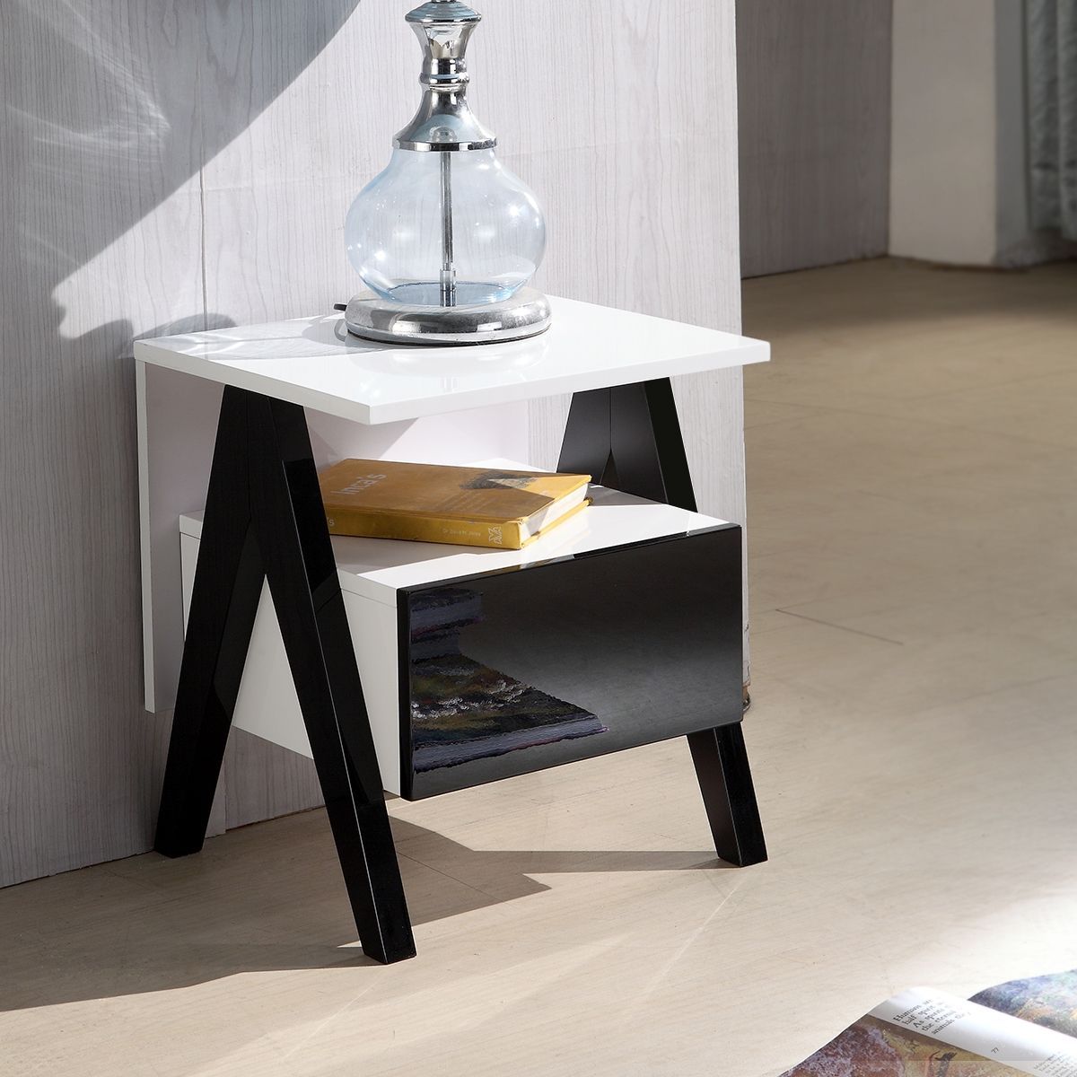 High Gloss Bedside Table