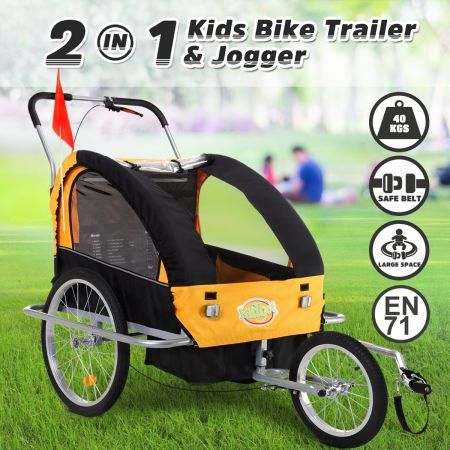 NEW Safety Kidbot 2 IN 1 Portable Bicycle Trailer Pram Stoller