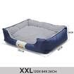 Soft Washable Pet Bed Mattress with Blanket & Dog Bone-XXLarge 