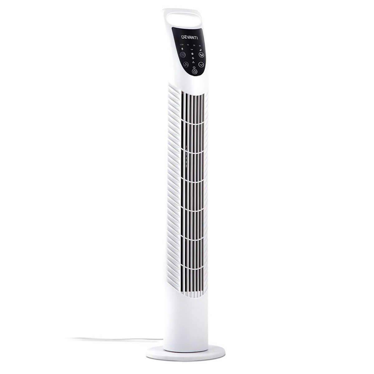 3 Speed Tower Fan with Remote Control White