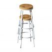 Artiss Set of 2 Wooden Stackable Bar Stools - White and Wood