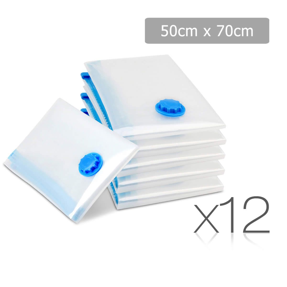 Set of 12 Vacuum Storage Bags 50 x 70cm