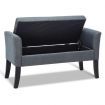 Seat Footstool Bench Stool Storage Ottoman with Armrest - Grey