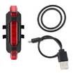 LED USB Rechargeable Bike Bicycle Cycling Tail Rear Safety Warning Light Lamp