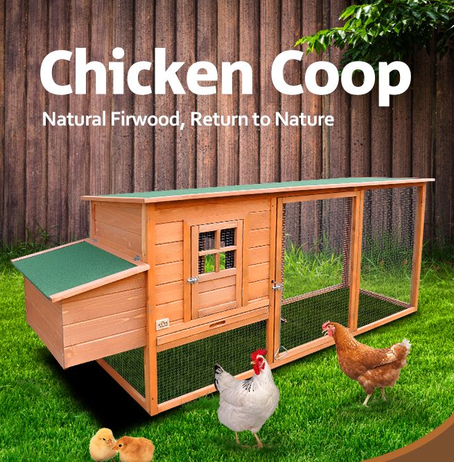 Chicken Coop Ferret Guinea Pig Rabbit Hutch Hen House Cage 