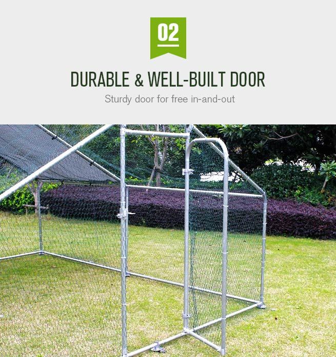 Walk In Metal Chicken Run Coop Enclosure For Cat Rabbit Ducks Hens 4m X 3m