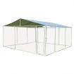 Outdoor Galvanized Steel Fencing Pet Enclosure & Dog Run Kennel with Roof Shade-4.6mx4.6mx2.32m
