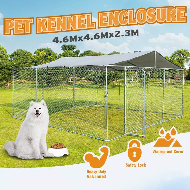 Outdoor Galvanized Steel Fencing Pet Enclosure & Dog Run Kennel with