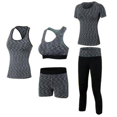 MZ Women Professional Fitness 5 Pieces Active Wear