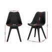 Artiss Dining Chairs Set of 4 Leather Plastic DSW Replica Black